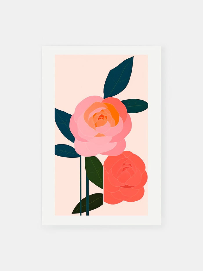 Abstract Blossom Rose Poster