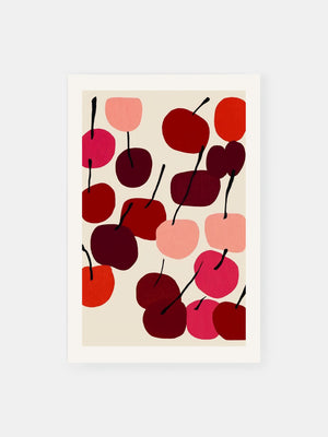 Abstract Cherries Pattern Poster