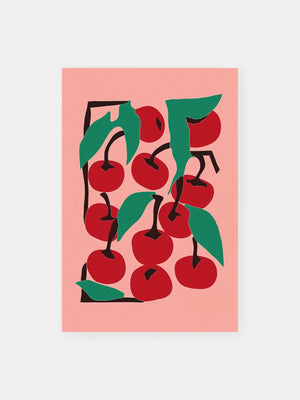 Abstract Cherry Pattern Poster