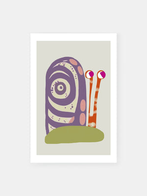 Abstract Colourful Snail Poster