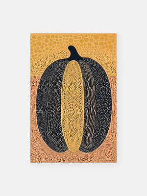 Abstract Dotted Pumpkin Poster
