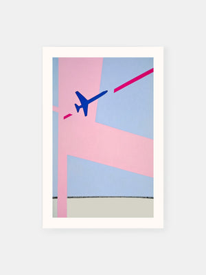 Abstract Flight Diagonal Skies Poster