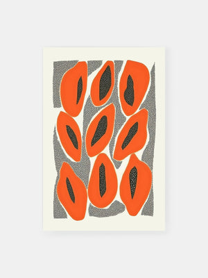 Abstract Papaya Pattern Poster