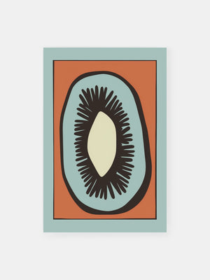Abstract Sliced Kiwi Poster