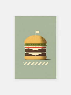 American Flagged Hamburger Poster