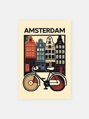 Amsterdam Cycle Art Poster