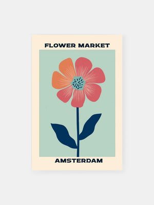 Amsterdam Market Flower Poster