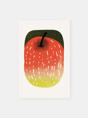 Apple Silhouette Design Poster