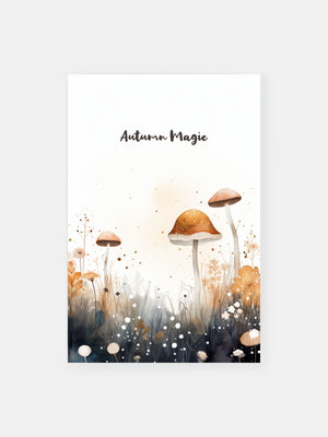 Autumn Magic Mushroomcore Poster