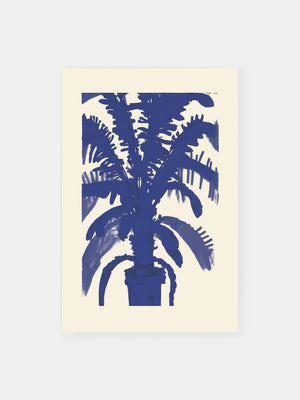 Azure Palm Tree Poster