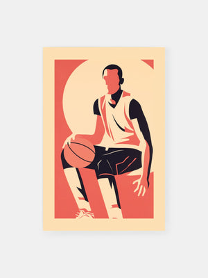 Basketball Player Portraiture Poster