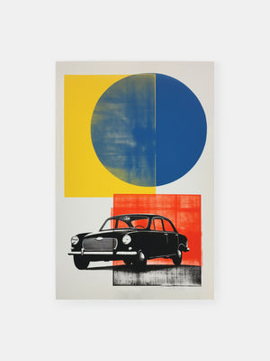Bauhaus Retro Car Poster