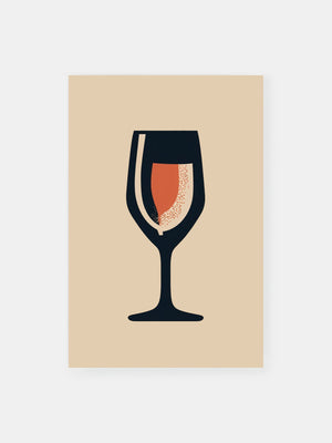 Beige Wine Aesthetic Poster