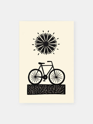 Black Bicycle Star Poster