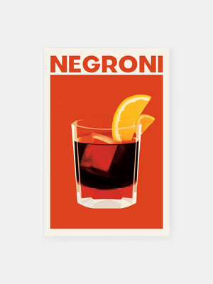 Black Bold Negroni Cocktail Poster