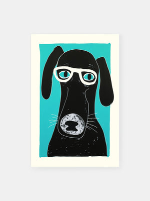 Black Shady Terrier Poster