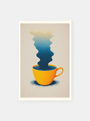 Blue Java Brew Cup Poster
