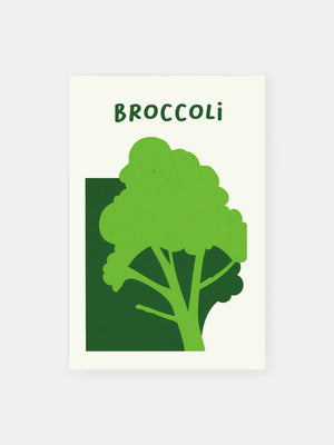 Bold Green Broccoli Poster