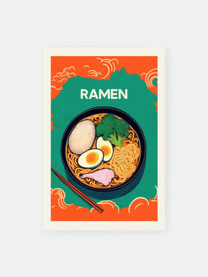 Bold Japanese Ramen Bowl Poster