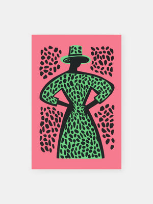 Bold Leopard Chic Lady Poster