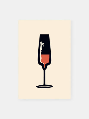 Bold Minimalist Wine Glass Poster