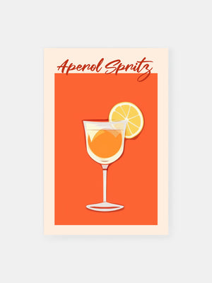 Bold Orange Aperol Spritz Poster