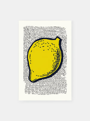 Bold Pop Art Lemon Poster