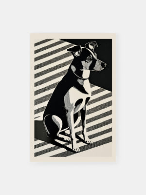 Bold Shadowed Dog Poster