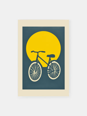 Bold Sunset Bicycle Poster