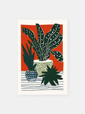 Bold Tropical Botanical Fern Poster