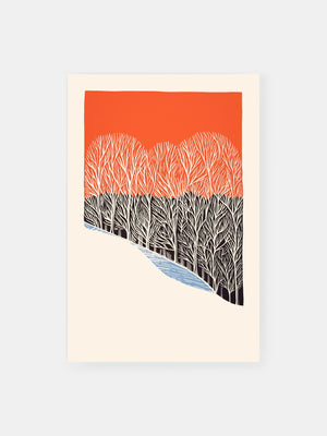 Bold Winter Landscape Poster