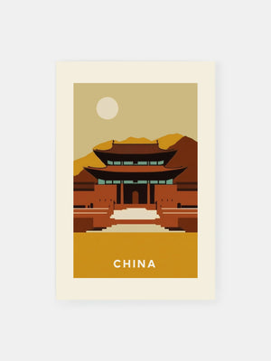 Bronze Chinese Temple Poster