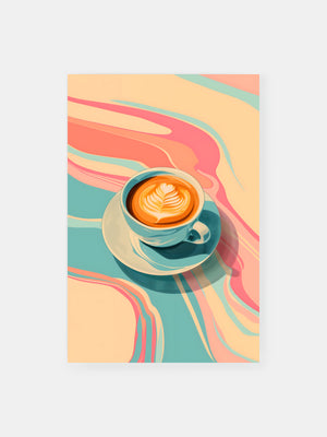 Cafe Latte Decor Pastel Poster