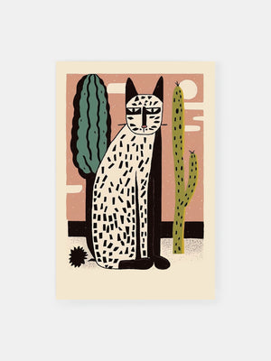Cat Among Cacti Poster