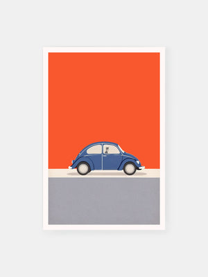 Charming Beetle Car Poster