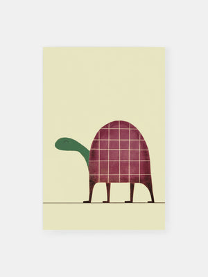 Chequered Turtle Poster
