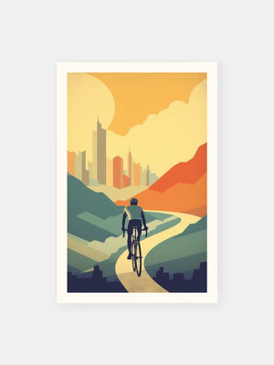 Cityscape Cycling Journey Poster