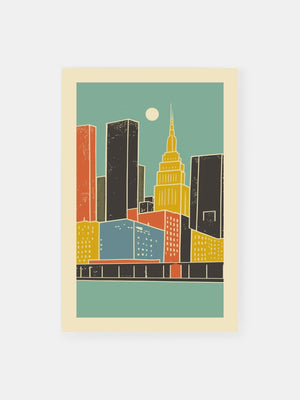 Cityscape Silhouette Poster