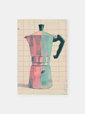 Coffee Retro Moka Pot Poster