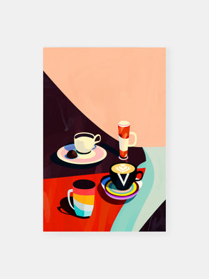 Coffee Types Modern Wall Art Poster