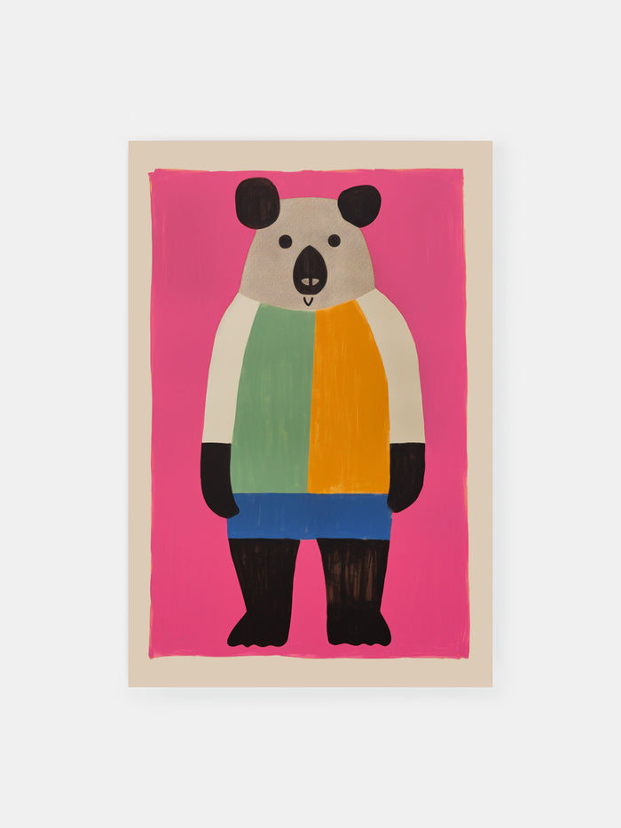 Colorful Bear Poster