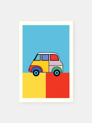 Colorful Bus Ride Poster