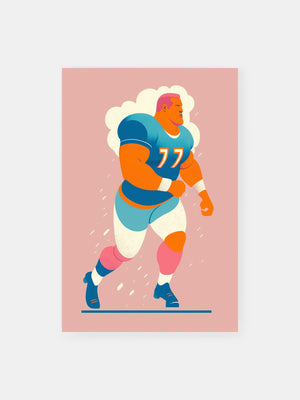 Colorful Football Art Poster