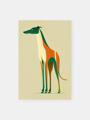 Colorful Greyhound Poster