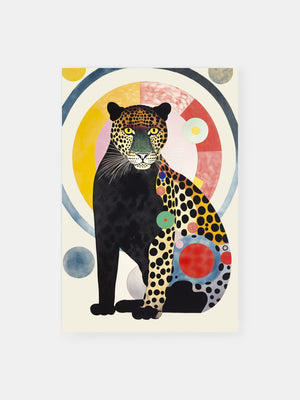 Colorful Leopard Circles Poster