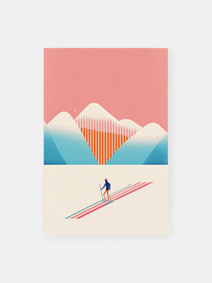 Colorful Skiing Poster