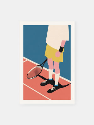 Colorful Tennis Player Poster
