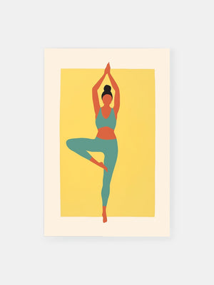 Colorful Yoga Pose Poster