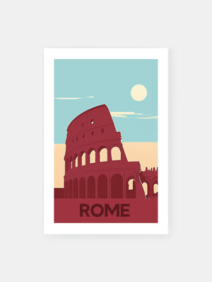 Colosseum Romantic View Poster