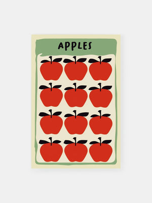 Contrast Apples Art Poster